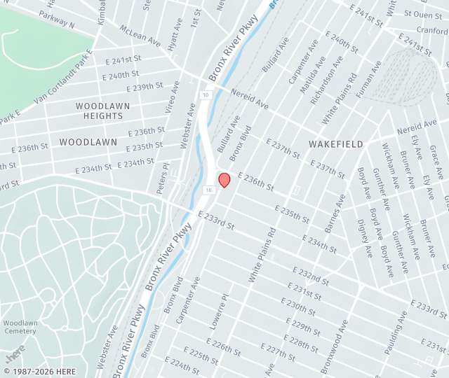 Location Map: 4238 Bronx Blvd Bronx, New York 10466